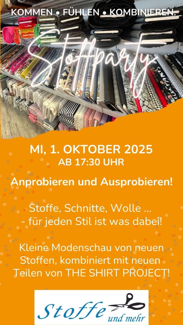 Stoffparty - am 1. Oktober